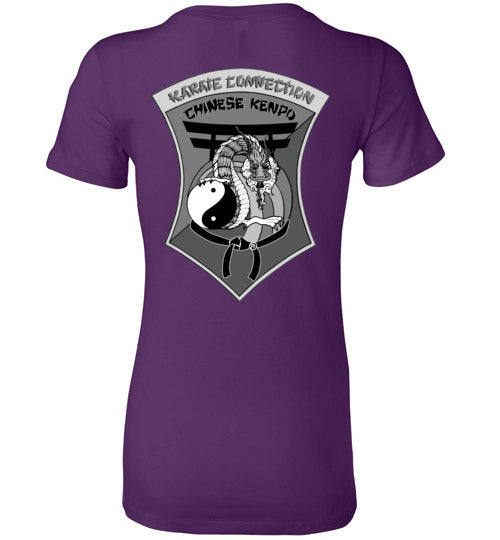 IKCA Grayscale Logo Front & Back Bella Ladies TShirt