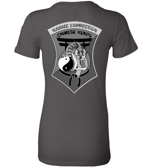 IKCA Grayscale Logo Front & Back Bella Ladies TShirt