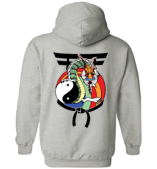 Kids Future Black Belt Front & Dragon Back Hoodie
