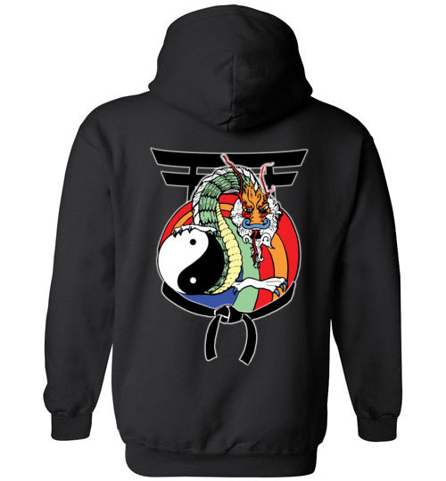Kids Future Black Belt Front & Dragon Back Hoodie