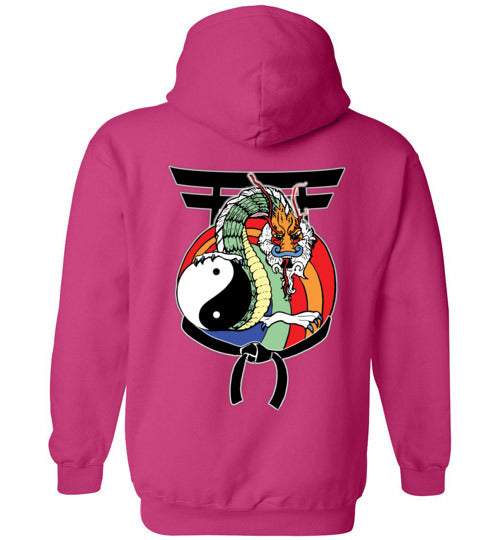 Kids Future Black Belt Front & Dragon Back Hoodie