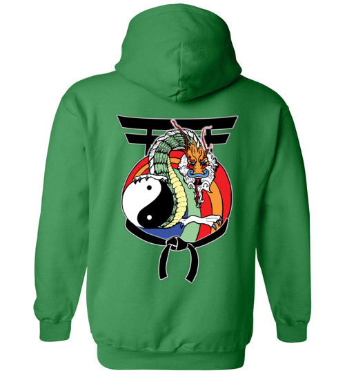 Kids Future Black Belt Front & Dragon Back Hoodie
