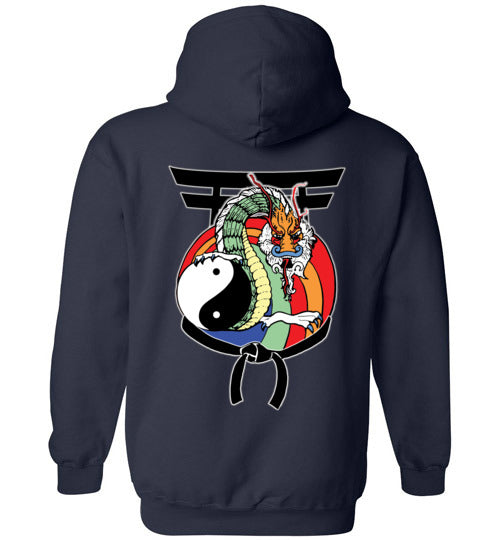 Kids Future Black Belt Front & Dragon Back Hoodie