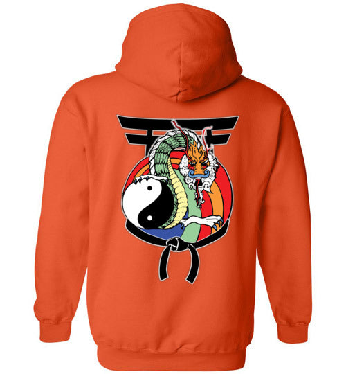Kids Future Black Belt Front & Dragon Back Hoodie
