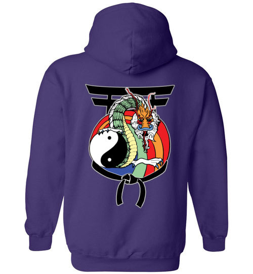 Kids Future Black Belt Front & Dragon Back Hoodie