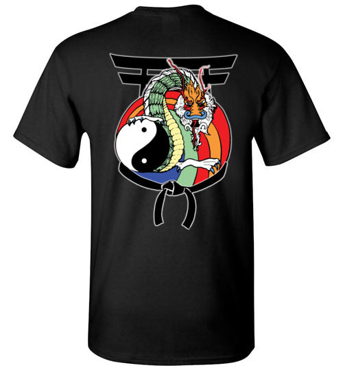 Kids Future Black Belt Front & Dragon Back TShirt