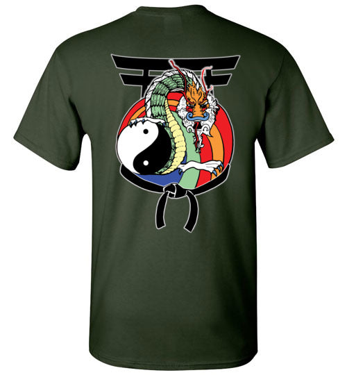 Kids Future Black Belt Front & Dragon Back TShirt