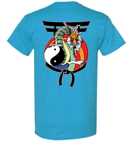 Kids Future Black Belt Front & Dragon Back TShirt