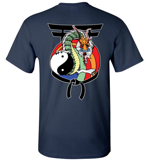 Kids Future Black Belt Front & Dragon Back TShirt