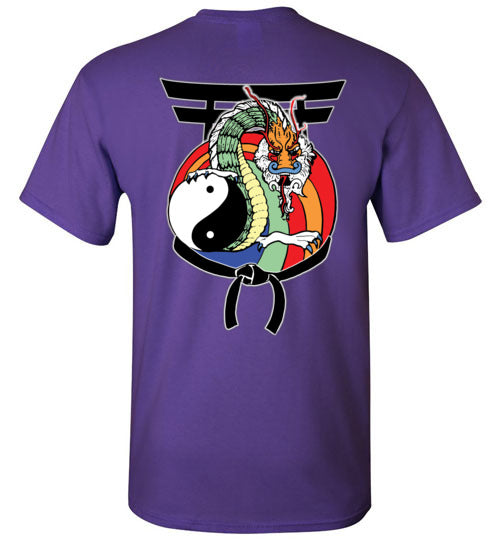 Kids Future Black Belt Front & Dragon Back TShirt