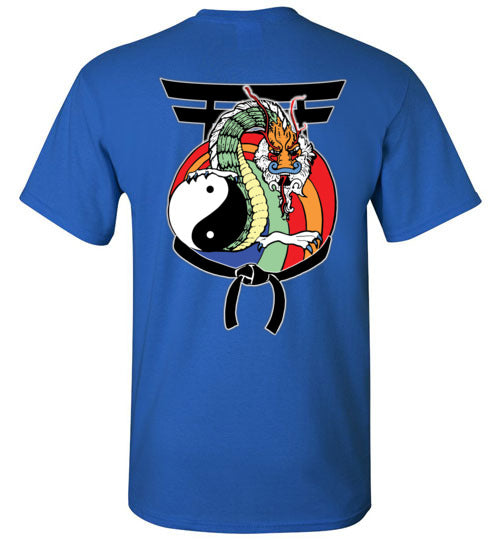 Kids Future Black Belt Front & Dragon Back TShirt