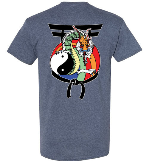 Kids Future Black Belt Front & Dragon Back TShirt
