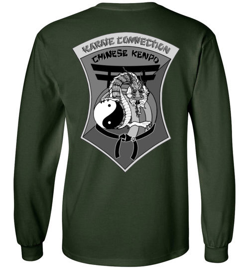 IKCA Grayscale Logo Front & Back Gildan Long Sleeve TShirt