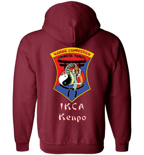 Zip Hoodie - IKCA Crest & IKCA Kenpo branding