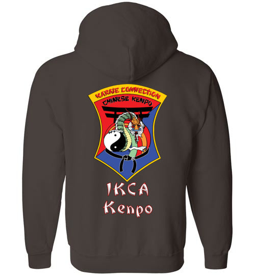 Zip Hoodie - IKCA Crest & IKCA Kenpo branding