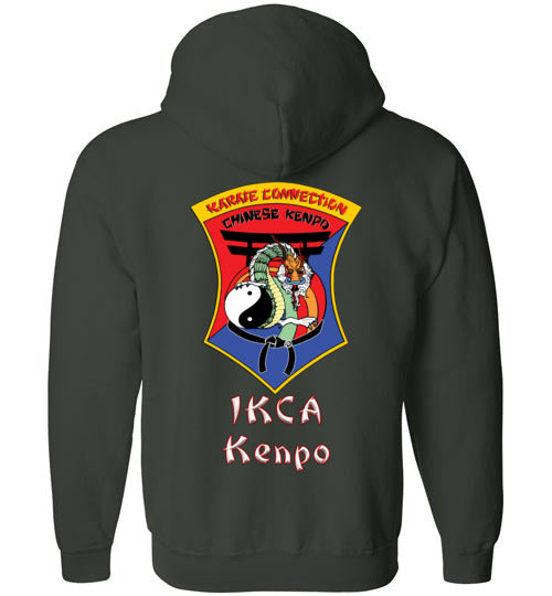 Zip Hoodie - IKCA Crest & IKCA Kenpo branding