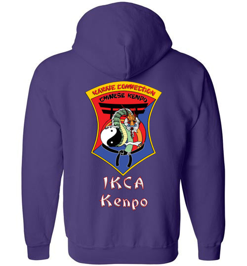 Zip Hoodie - IKCA Crest & IKCA Kenpo branding