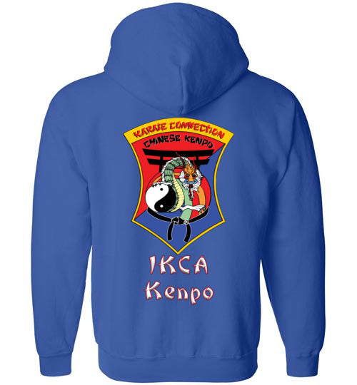 Zip Hoodie - IKCA Crest & IKCA Kenpo branding