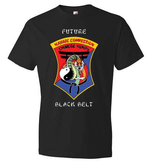Kids Future Black Belt Front & Dragon Back Anvil Fashion TShirt