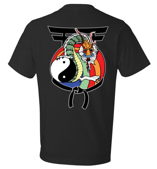 Kids Future Black Belt Front & Dragon Back Anvil Fashion TShirt