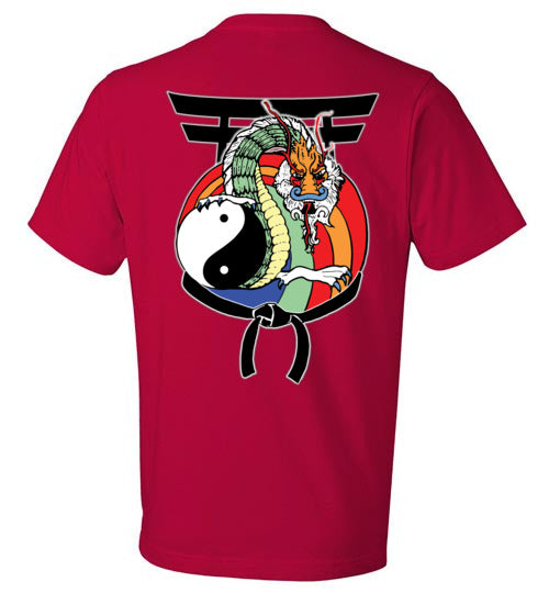 Kids Future Black Belt Front & Dragon Back Anvil Fashion TShirt