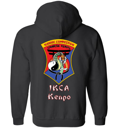 Zip Hoodie - IKCA Crest & IKCA Kenpo branding