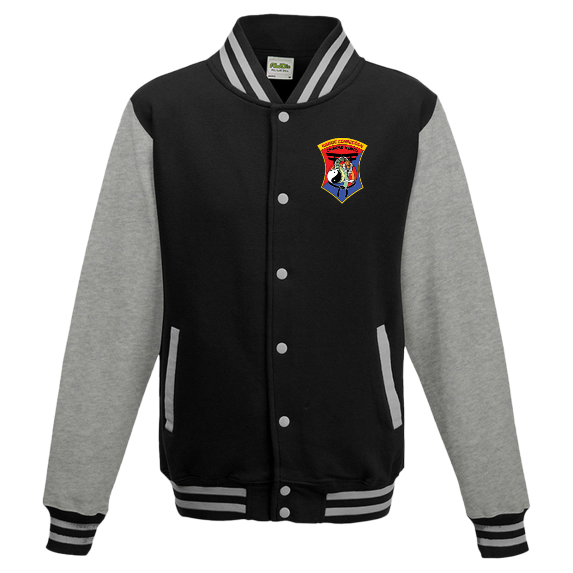 IKCA Logo FRONT ONLY AWDis Mens Letterman Jacket