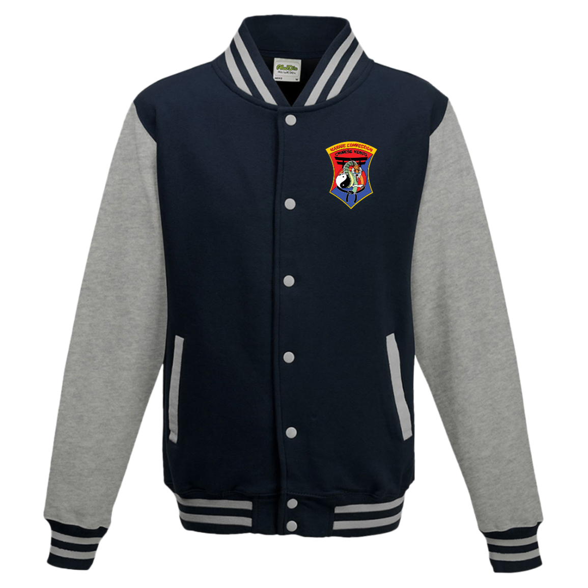 IKCA Logo FRONT ONLY AWDis Mens Letterman Jacket