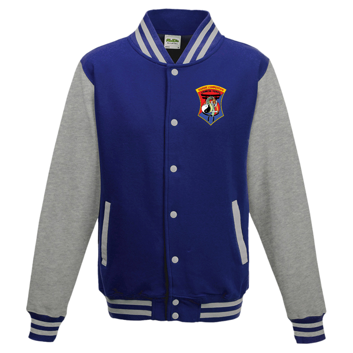 IKCA Logo FRONT ONLY AWDis Mens Letterman Jacket