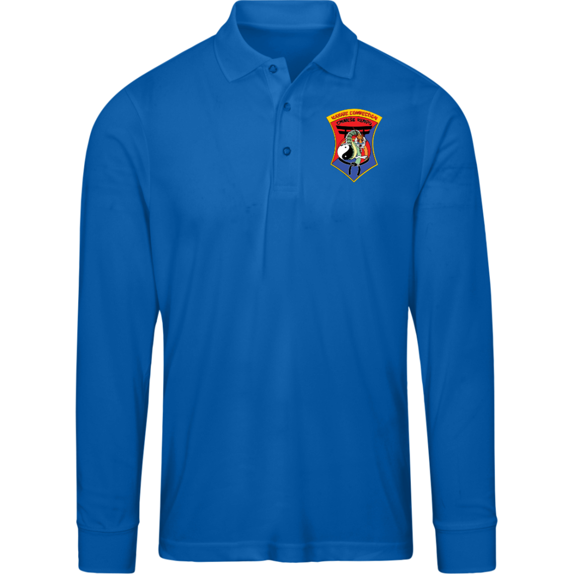 IKCA Logo FRONT ONLY Core 365 Mens Pinnacle Long Sleeve Pique Polo