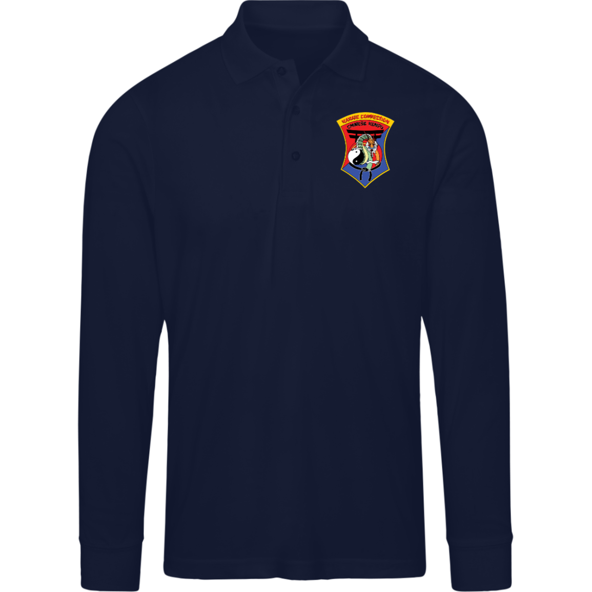 IKCA Logo FRONT ONLY Core 365 Mens Pinnacle Long Sleeve Pique Polo