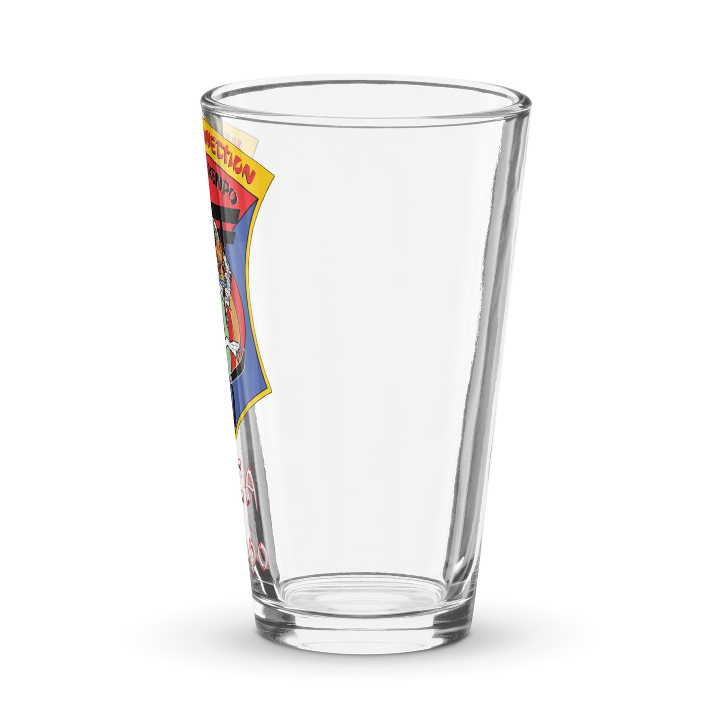 IKCA Logo & Branding on 16oz Shaker pint glass