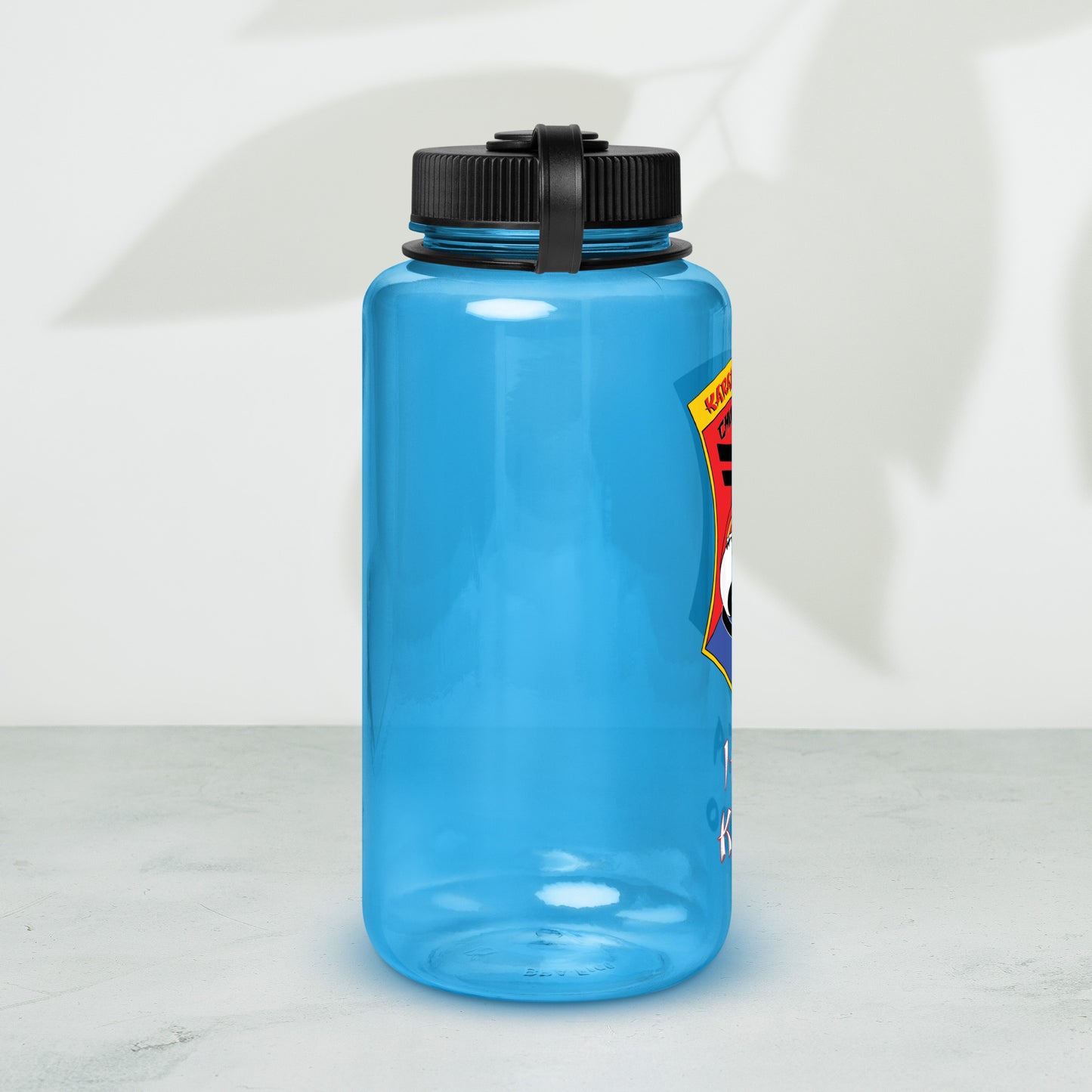 IKCA Logo & branding on 32oz Wide mouth plastic water bottle