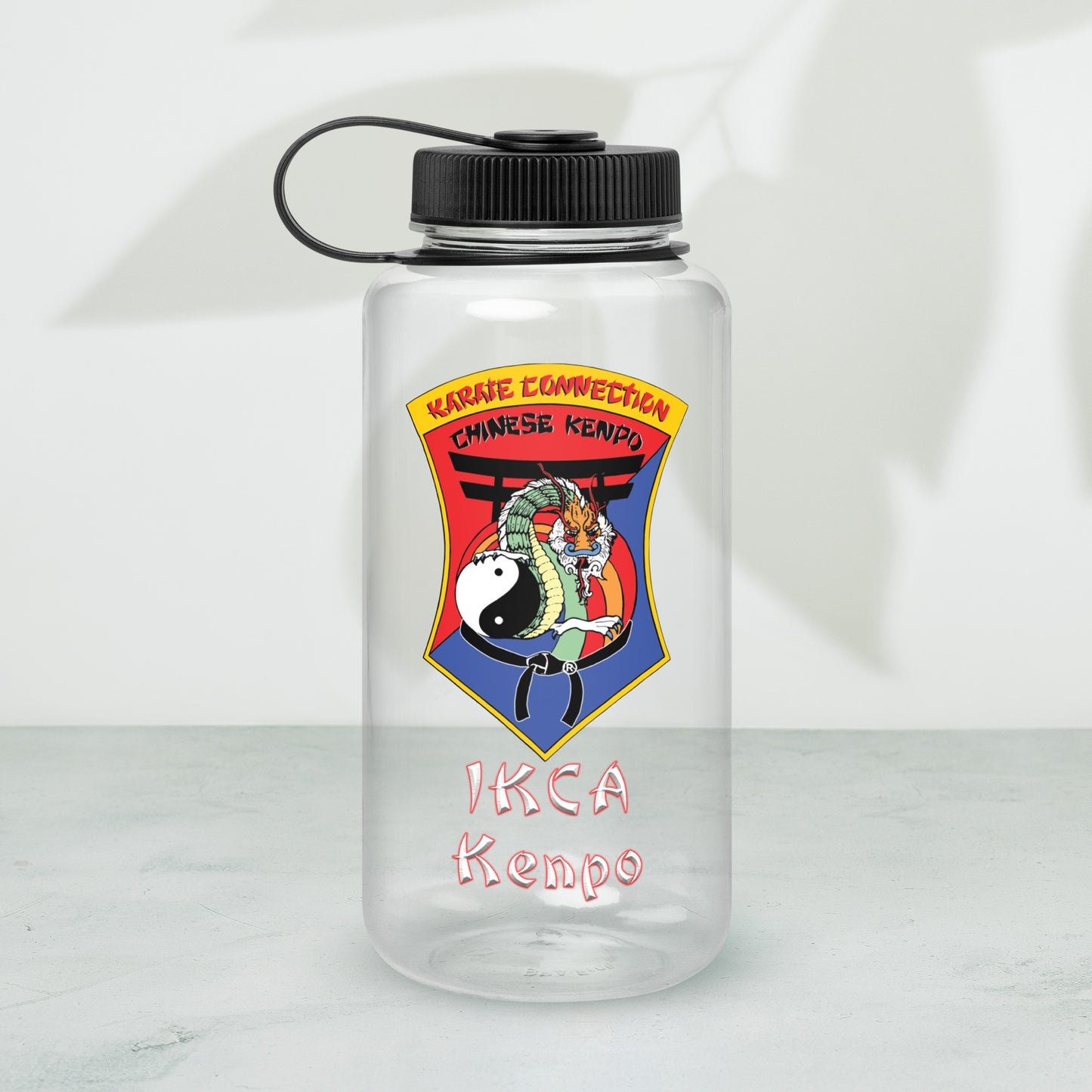 IKCA Logo & branding on 32oz Wide mouth plastic water bottle