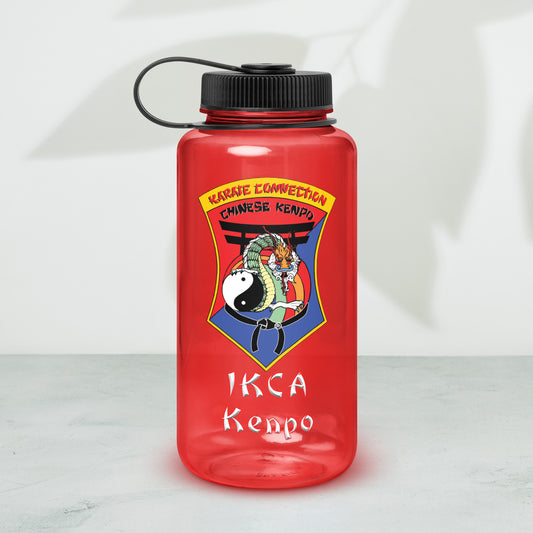 IKCA Logo & branding on 32oz Wide mouth plastic water bottle