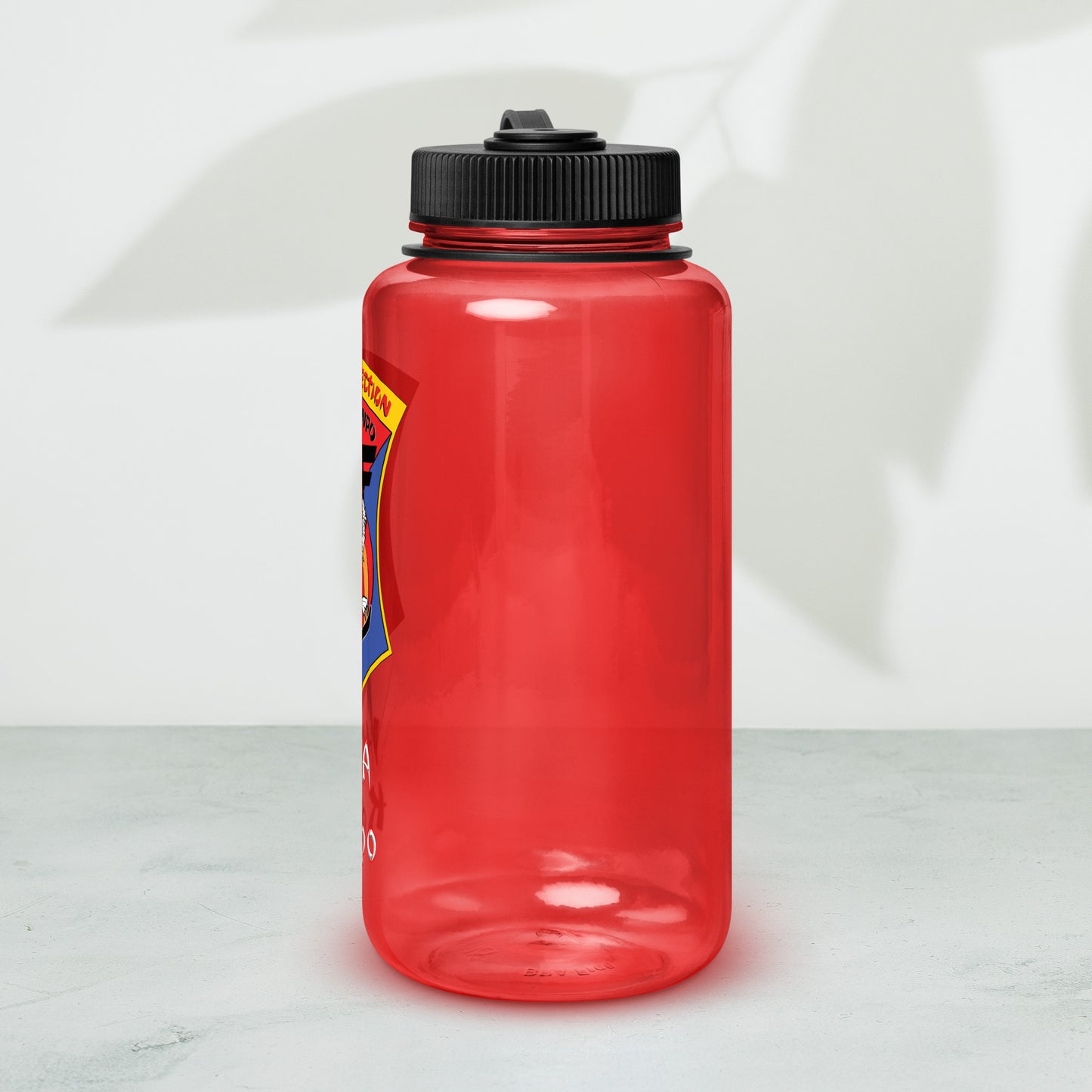 IKCA Logo & branding on 32oz Wide mouth plastic water bottle