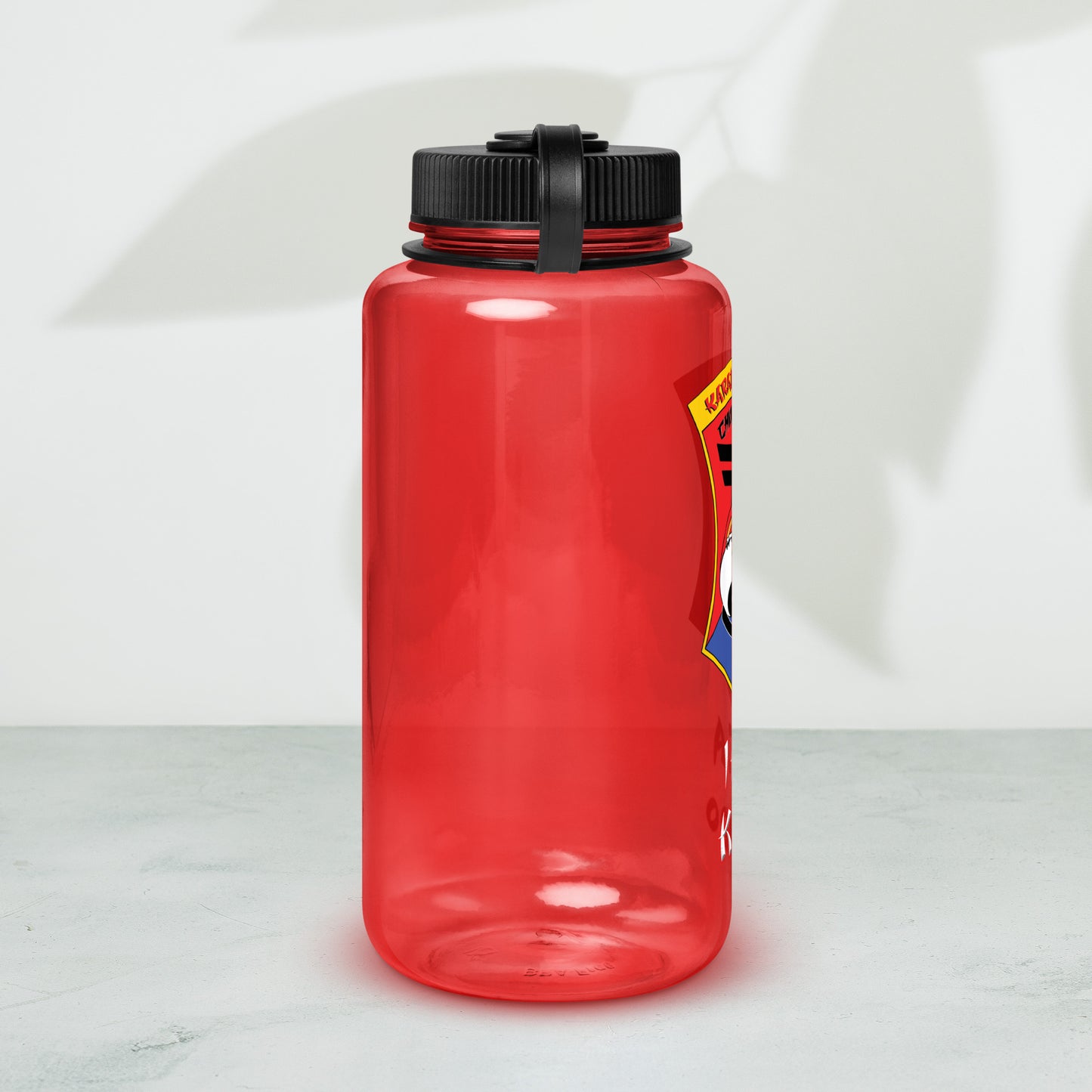 IKCA Logo & branding on 32oz Wide mouth plastic water bottle