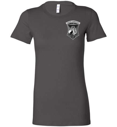 IKCA Grayscale Crest FRONT Only Bella Ladies Tee