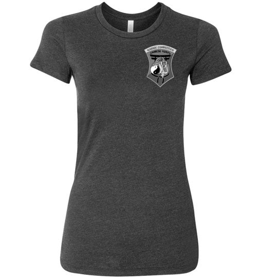 IKCA Grayscale Crest FRONT Only Bella Ladies Tee