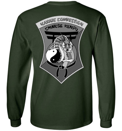IKCA Grayscale Logo Front & Back Gildan Long Sleeve TShirt
