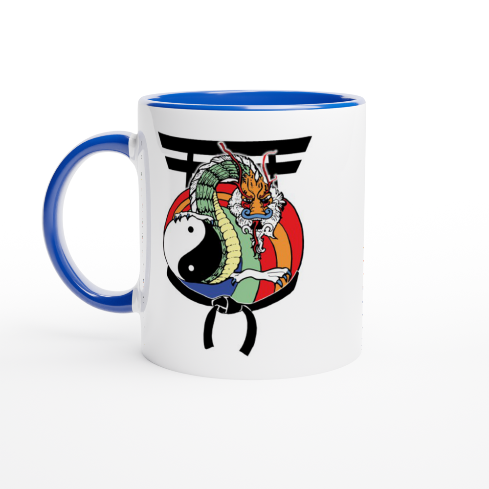 IKCA Crest & Dragon White 11oz Ceramic Mug with Color Inside