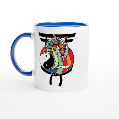 IKCA Crest & Dragon White 11oz Ceramic Mug with Color Inside