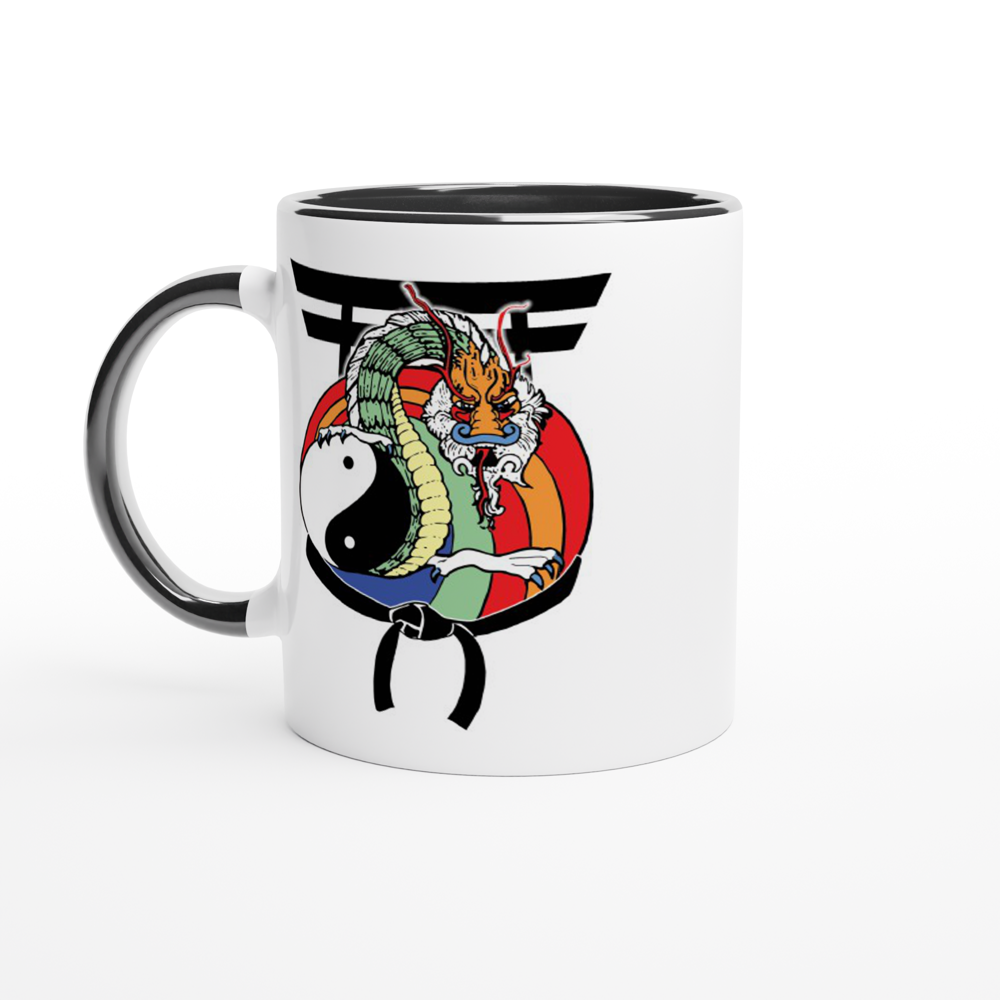 IKCA Crest & Dragon White 11oz Ceramic Mug with Color Inside