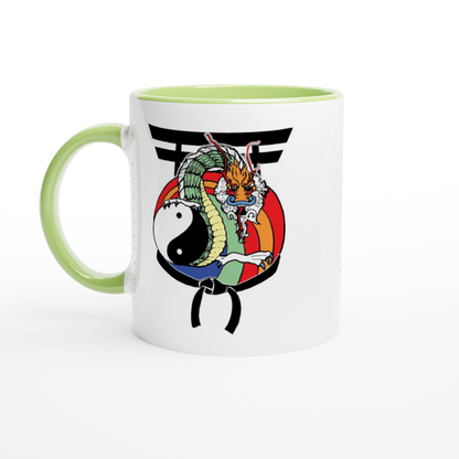 IKCA Crest & Dragon White 11oz Ceramic Mug with Color Inside