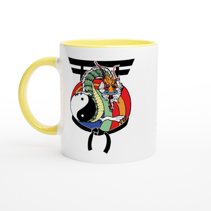 IKCA Crest & Dragon White 11oz Ceramic Mug with Color Inside