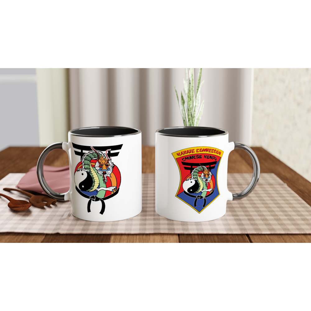 IKCA Crest & Dragon White 11oz Ceramic Mug with Color Inside