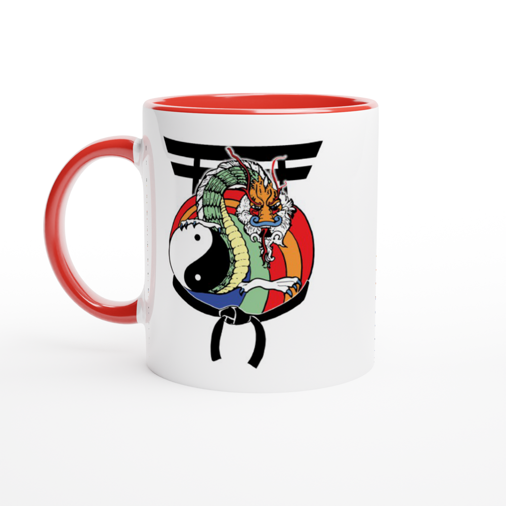 IKCA Crest & Dragon White 11oz Ceramic Mug with Color Inside